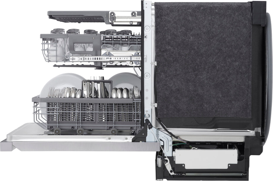 24" Top Control Smart Built-In Stainless Steel Tub Dishwasher with 3rd Rack, QuadWash and 44db