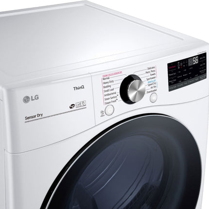LG - 7.4 Cu. Ft. Stackable Smart Gas Dryer with Steam and Built In Intelligence