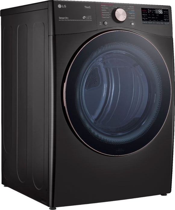 7.4 Cu. Ft. Stackable Smart Gas Dryer with Steam and Built-In Intelligence - Black steel