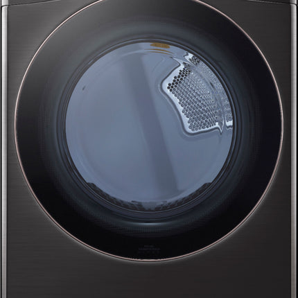 7.4 Cu. Ft. Stackable Smart Gas Dryer with Steam and Built-In Intelligence - Black steel