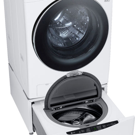 Clearance LG 5.0 cu. ft. Mega Capacity Front Load Washer and 7.4 cu. ft. Electric Steam Dryer