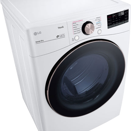 7.4 Cu. Ft. Stackable Smart Gas Dryer with Steam and Built-In Intelligence - White