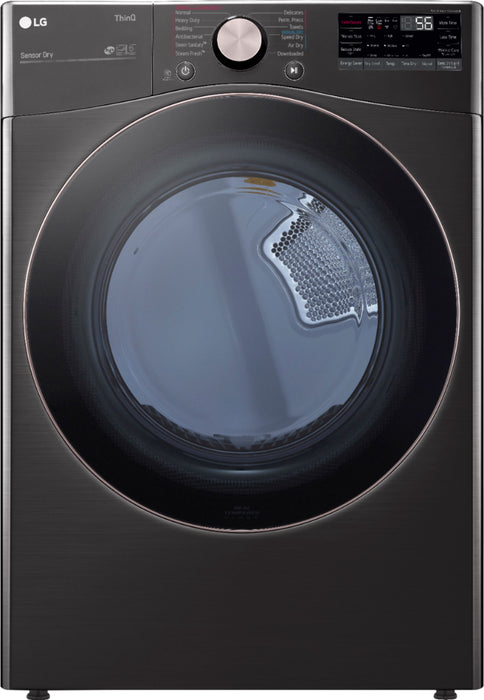 7.4 Cu. Ft. Stackable Smart Electric Dryer with Steam and Built-In Intelligence - Black steel