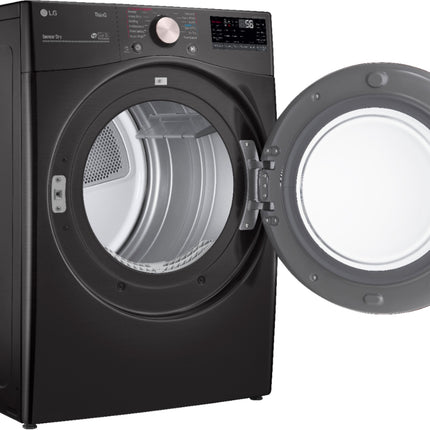 7.4 Cu. Ft. Stackable Smart Electric Dryer with Steam and Built-In Intelligence - Black steel