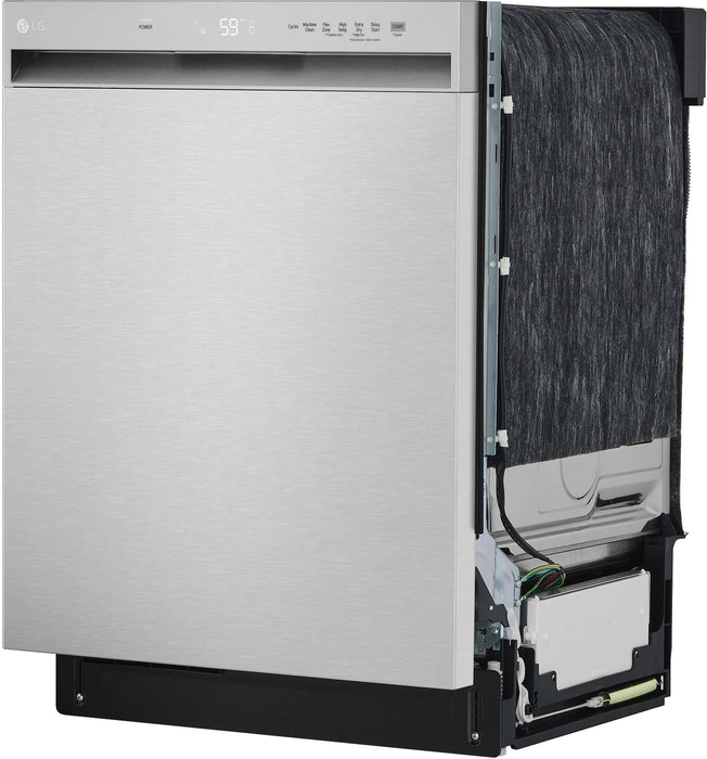 24" Front-Control Built-In Dishwasher with Stainless Steel Tub, QuadWash, 50 dBa - Stainless steel