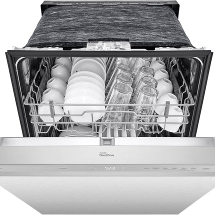 24" Front-Control Built-In Dishwasher with Stainless Steel Tub, QuadWash, 50 dBa - Stainless steel