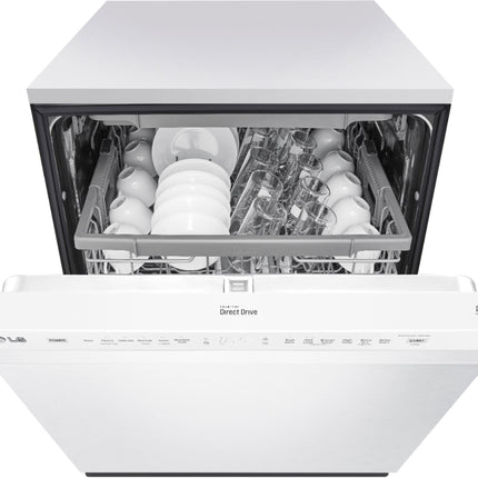 24" Front Control Smart Built-In Stainless Steel Tub Dishwasher with 3rd Rack, Quadwash, and 48dba - Stainless steel