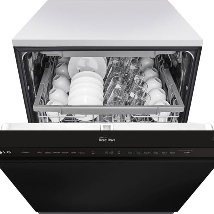 24" Front Control Smart Built-In Stainless Steel Tub Dishwasher with 3rd Rack, Quadwash, and 48dba - Stainless steel