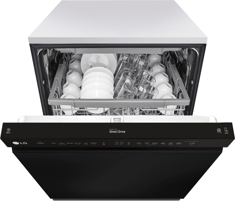 24" Front Control Smart Built-In Stainless Steel Tub Dishwasher with 3rd Rack, Quadwash, and 48dba - Stainless steel
