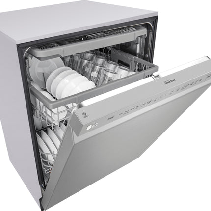 24" Front Control Smart Built-In Stainless Steel Tub Dishwasher with 3rd Rack, Quadwash, and 48dba - Stainless steel