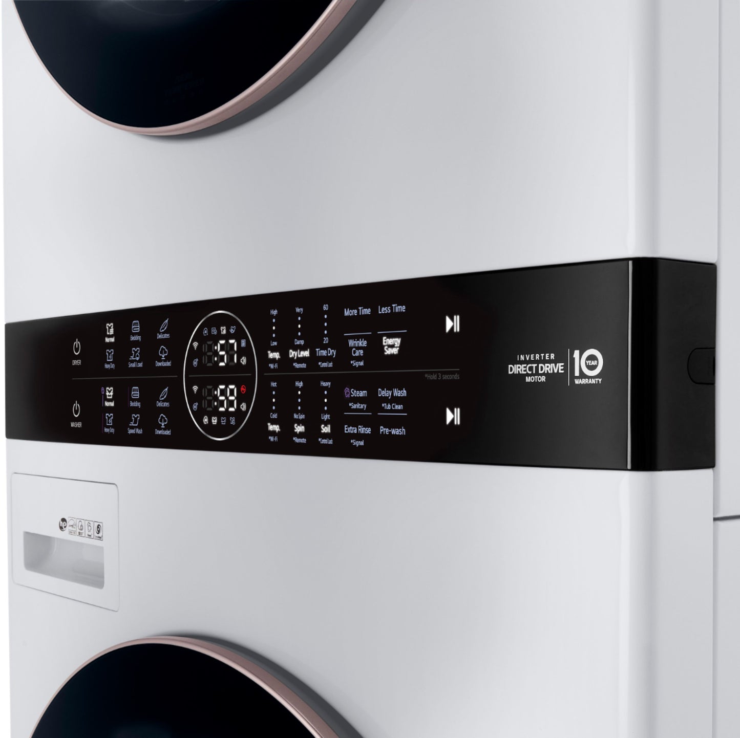 LG WKE100HVA WashTower — 4.5 cu. ft. Washer + 7.4 cu. ft. Electric Dryer, Smart Laundry Center