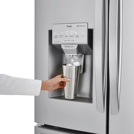 28 Cu. Ft. 4 Door French Door Smart Refrigerator with Dual Ice and Double Freezer