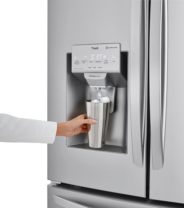 28 Cu. Ft. 4 Door French Door Smart Refrigerator with Dual Ice and Double Freezer