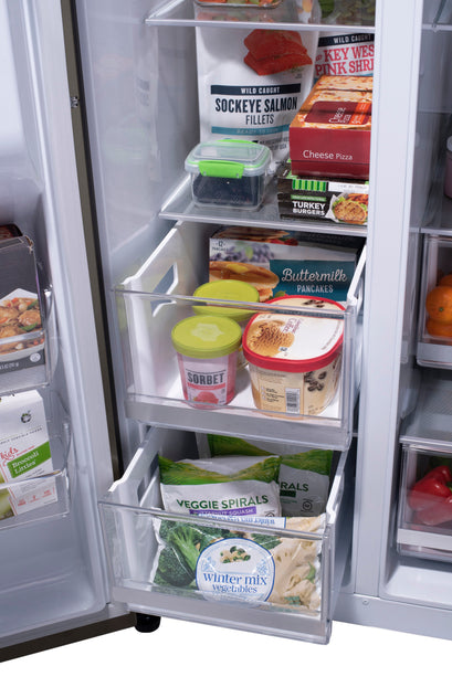 $999 PICKUP! 27 Cu. Ft. Side-by-Side Smart Refrigerator with Door in Door Craft Ice and InstaView