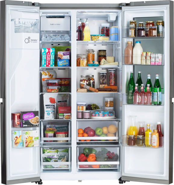 $999 PICKUP! 27 Cu. Ft. Side-by-Side Smart Refrigerator with Door in Door Craft Ice and InstaView