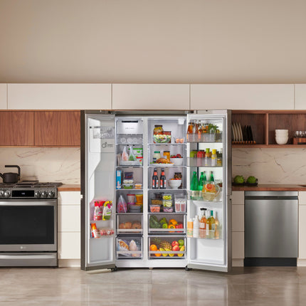 $999 PICKUP! 27 Cu. Ft. Side-by-Side Smart Refrigerator with Door in Door Craft Ice and InstaView