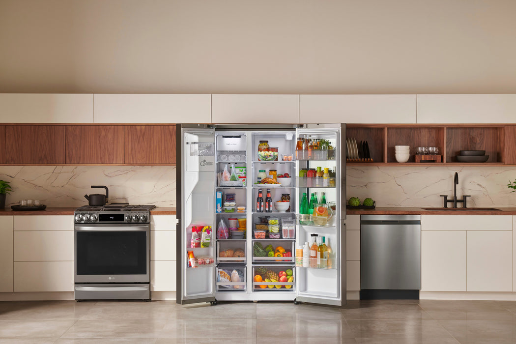 27 Cu. Ft. Side-by-Side Smart Refrigerator with Craft Ice and InstaView