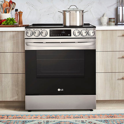 LG - 6.3 Cu. Ft. Smart Slide-In Electric True Convection Range with EasyClean and AirFry