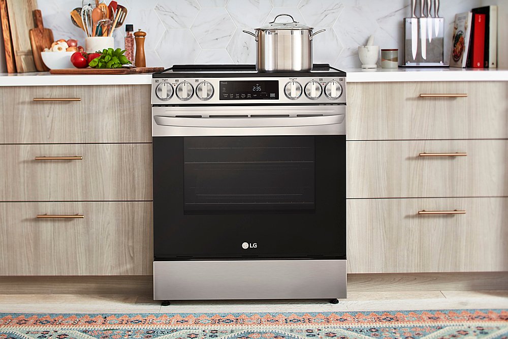 LG - 6.3 Cu. Ft. Smart Slide-In Electric True Convection Range with EasyClean and AirFry