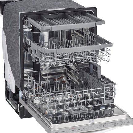 24" Top Control Smart Built-In Stainless Steel Tub Dishwasher with 3rd Rack, QuadWash and 46dba - Stainless steel