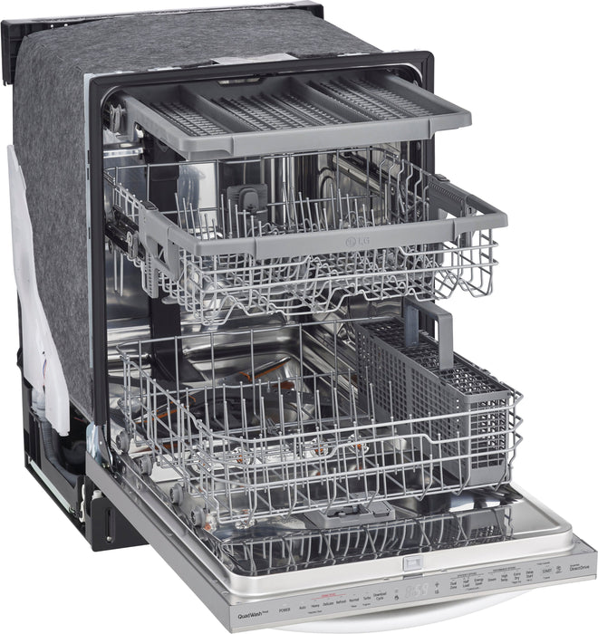 24" Top Control Smart Built-In Stainless Steel Tub Dishwasher with 3rd Rack, QuadWash and 46dba - Stainless steel