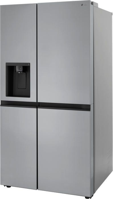 23 Cu. Ft. Side-by-Side Counter-Depth Refrigerator with Smooth Touch Dispenser - Stainless steel
