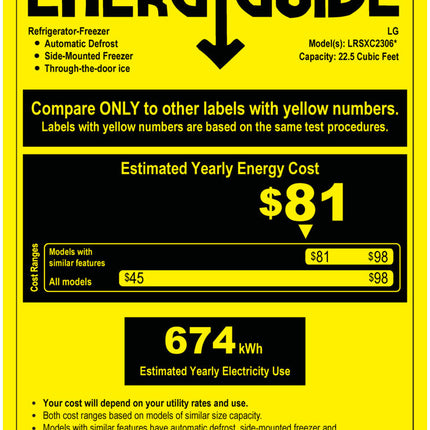 23 Cu. Ft. Side-by-Side Counter-Depth Refrigerator with Smooth Touch Dispenser - Stainless steel