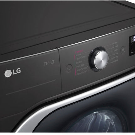 9.0 Cu. Ft. Stackable Smart Electric Dryer with Steam and Built-In Intelligence - Black steel