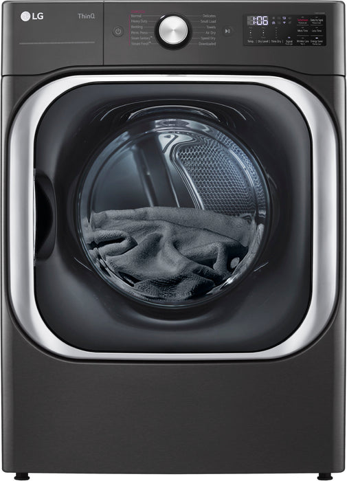 9.0 Cu. Ft. Stackable Smart Electric Dryer with Steam and Built-In Intelligence - Black steel