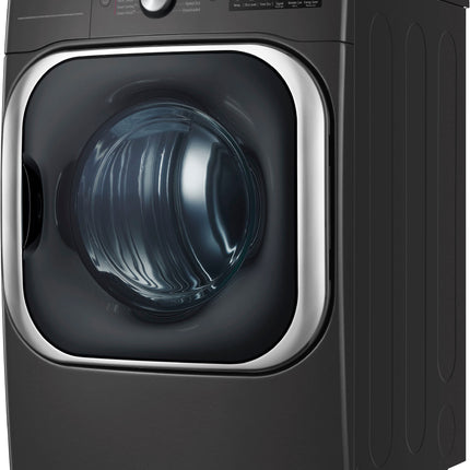 9.0 Cu. Ft. Stackable Smart Electric Dryer with Steam and Built-In Intelligence - Black steel