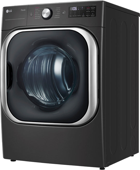 9.0 Cu. Ft. Stackable Smart Electric Dryer with Steam and Built-In Intelligence - Black steel