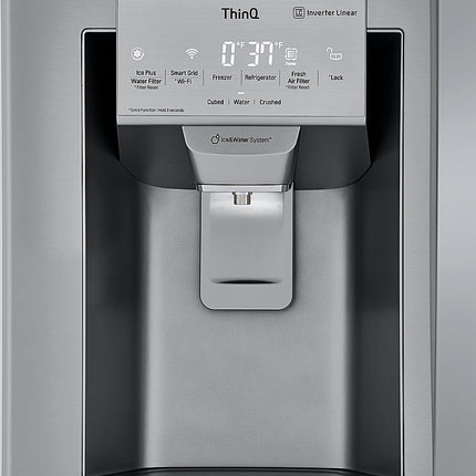 25 Cu. Ft. French Door Smart Refrigerator with Slim SpacePlus Ice - Stainless steel