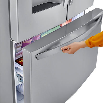 25 Cu. Ft. French Door Smart Refrigerator with Slim SpacePlus Ice - Stainless steel