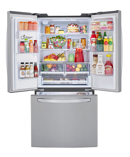 25 Cu. Ft. French Door Smart Refrigerator with Slim SpacePlus Ice - Stainless steel