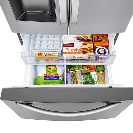 25 Cu. Ft. French Door Smart Refrigerator with Slim SpacePlus Ice - Stainless steel
