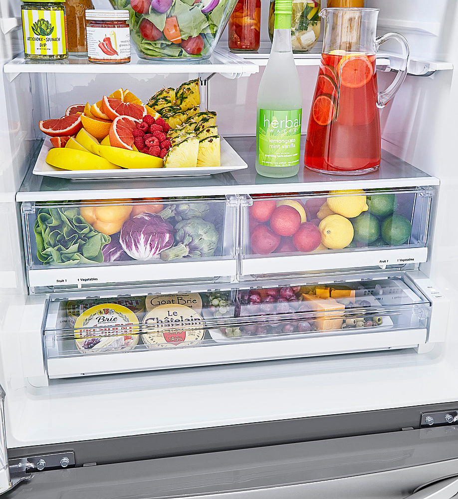 25 Cu. Ft. French Door Smart Refrigerator with Slim SpacePlus Ice - Stainless steel