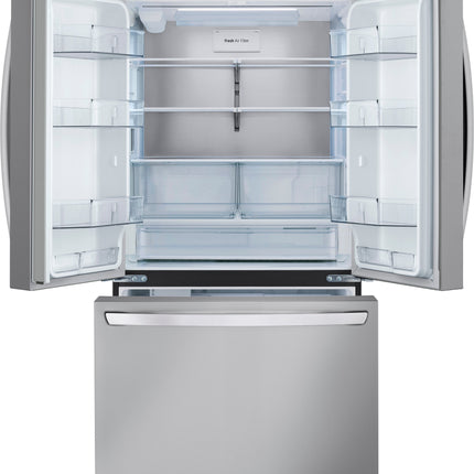 LG - French Door Smart Refrigerator with Internal Water and Ice - Stainless steel