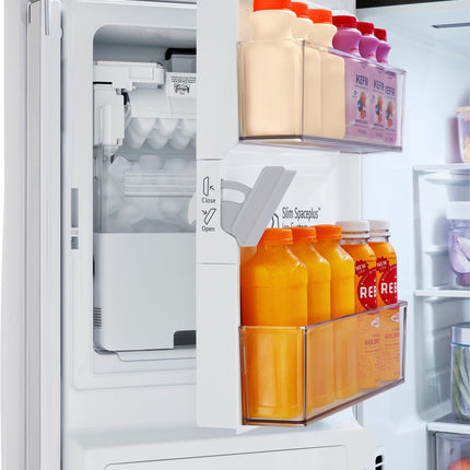 LG - 26 Cu. Ft. French Door Counter-Depth Smart Refrigerator with InstaView - Stainless steel