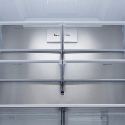 LG - 26 Cu. Ft. French Door Counter-Depth Smart Refrigerator with InstaView - Stainless steel
