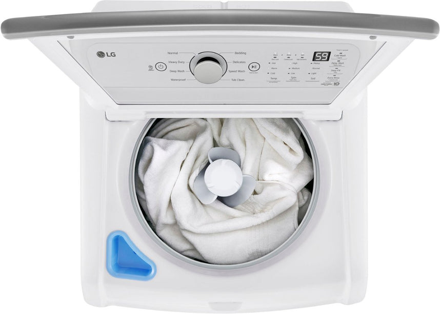 LG - 4.8 Cu. Ft. High-Efficiency Smart Top Load Washer with 4 Way Agitator and TurboDrum