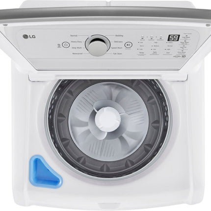 LG - 4.8 Cu. Ft. High-Efficiency Smart Top Load Washer with 4 Way Agitator and TurboDrum