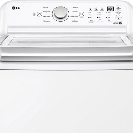 LG - 4.8 Cu. Ft. High-Efficiency Smart Top Load Washer with 4 Way Agitator and TurboDrum