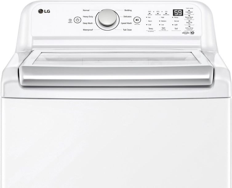 LG - 4.8 Cu. Ft. High-Efficiency Smart Top Load Washer with 4 Way Agitator and TurboDrum