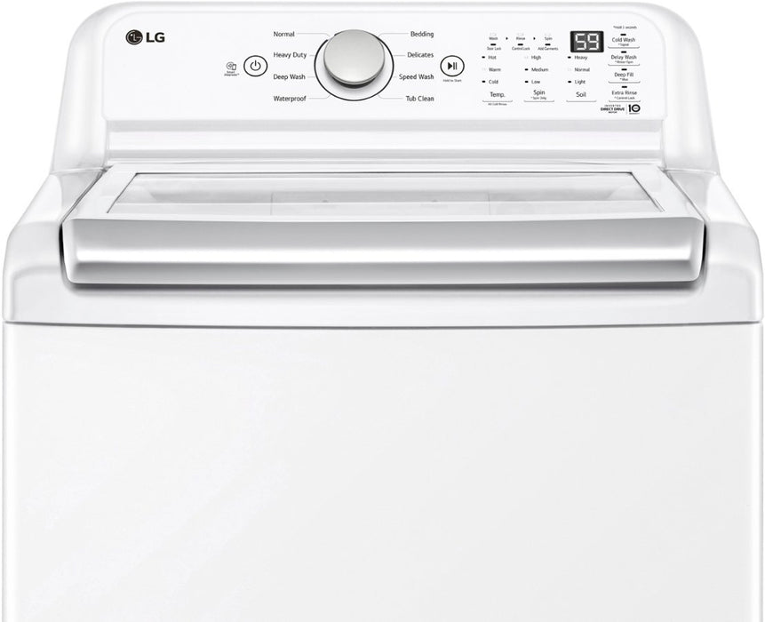 LG - 4.8 Cu. Ft. High-Efficiency Smart Top Load Washer with 4 Way Agitator and TurboDrum