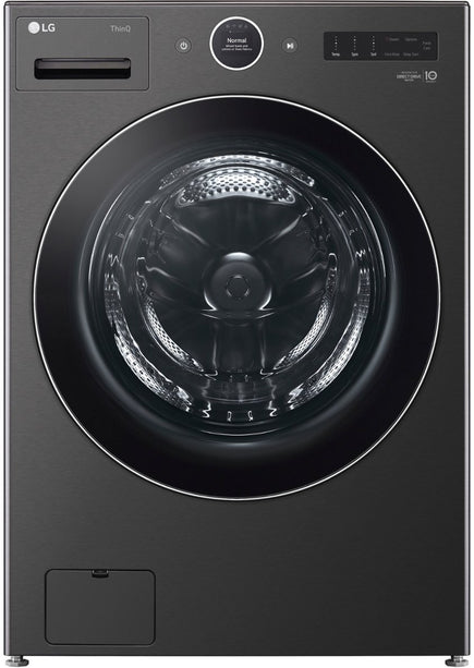 LG - 5.0 cu. ft. Mega Capacity Smart Front Load Washer front view