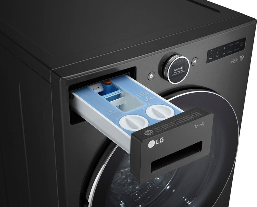 LG - 5.0 cu. ft. Mega Capacity Smart Front Load Washer with AI DD® 2.0 Built-In Intelligence & TurboWash® 360°