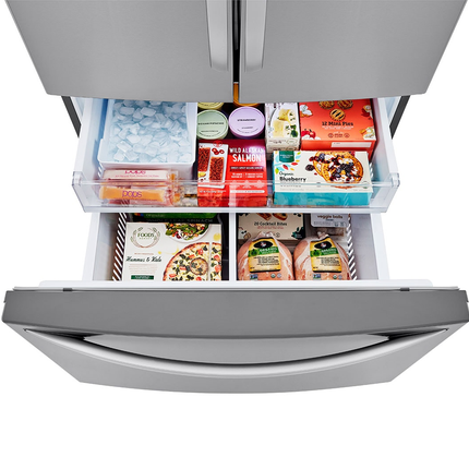 LG 29 cu. ft. French‑Door Refrigerator — Large Capacity, Built‑in Ice Maker, Smart Cooling
