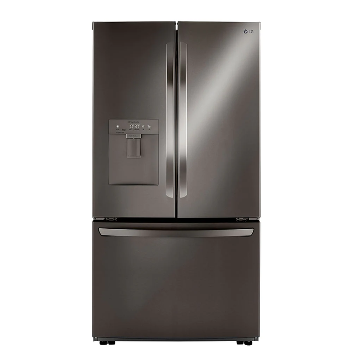 LG - 29 cu. ft. French Door Refrigerator w/ Multi-Air Flow and SmartPull Handle Printproof Black Stainless Steel, ENERGY STAR