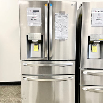 Clearance LG - 30 cu. ft. 4-Door French Door Refrigerator, Full Convert Drawer, Smart Cooling and Craft Ice, PrintProof Stainless Steel